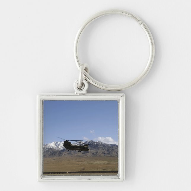 A CH-47 Chinook takes off Key Ring (Front)