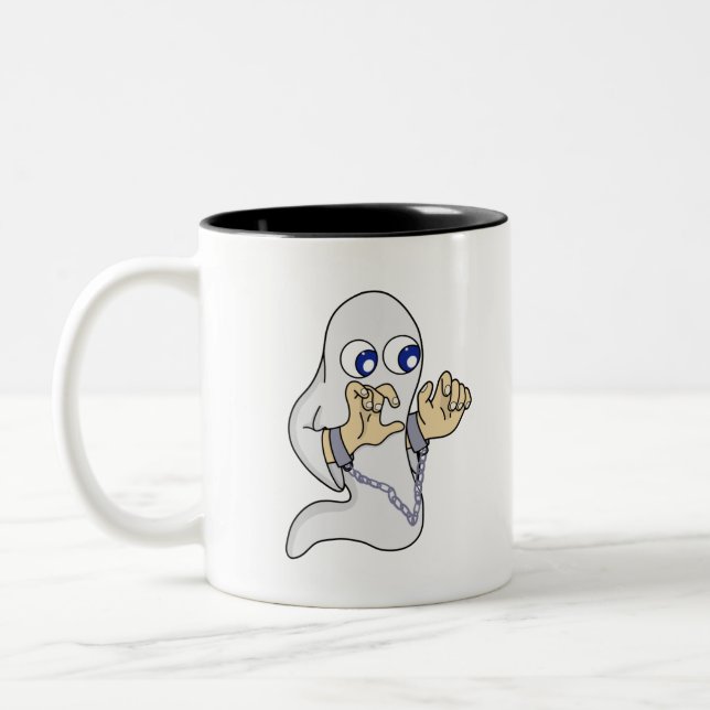 A Chained Ghost Two-Tone Coffee Mug (Left)
