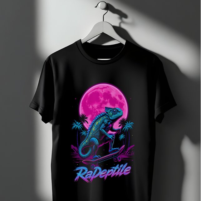 A chameleon skateboarding T-Shirt (Creator Uploaded)