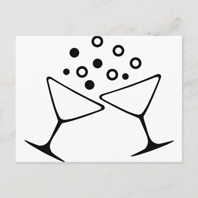 A Champagne Toast Postcard (Front)