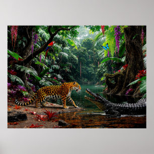 “A Chance Encounter” – Colourful Wildlife Portrait Poster
