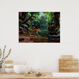 “A Chance Encounter” – Colourful Wildlife Portrait Poster