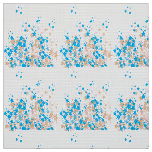 A charming arrangement of blue and pink flowers se fabric