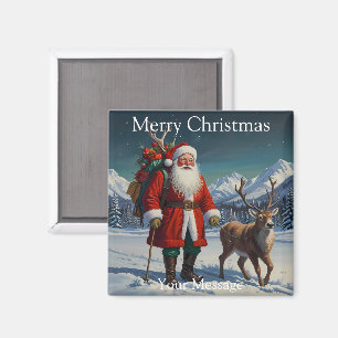 A charming Christmas themed Fridge Magnet