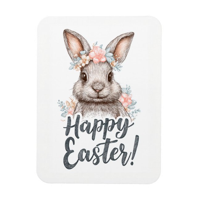 A charming painted Eastera cute bunny Magnet (Vertical)