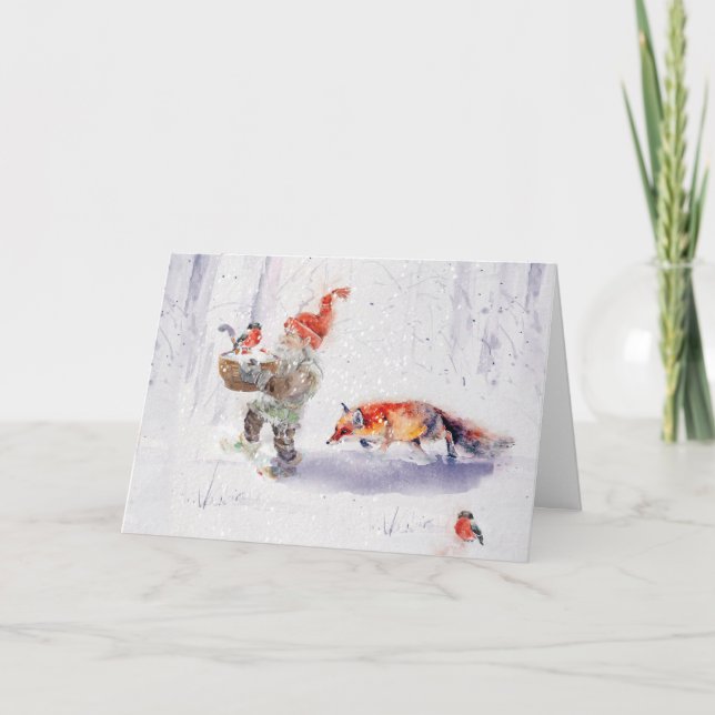 A charming Scandinavian winter scene  Tack Kort Thank You Card (Front)