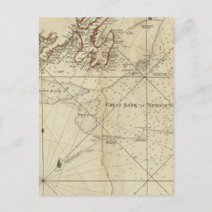 A Chart Of The Banks Of Newfoundland Postcard