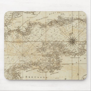 A chart of the British Channel Mouse Pad