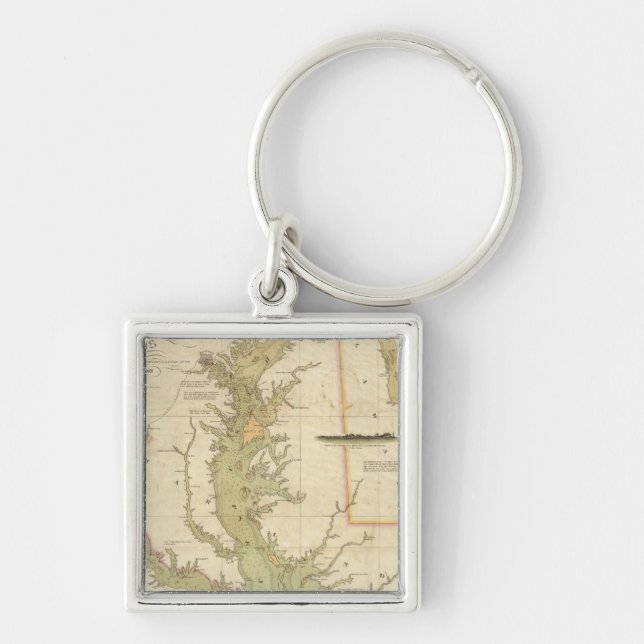 A Chart of the Chesapeake And Delaware Bays Key Ring (Front)