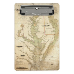 A Chart of the Chesapeake And Delaware Bays Mini Clipboard
