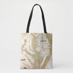 A Chart of the Chesapeake And Delaware Bays Tote Bag