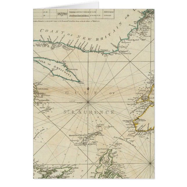 A Chart Of The Gulf Of St Lawrence (Front)