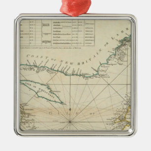 A Chart Of The Gulf Of St Lawrence Metal Ornament