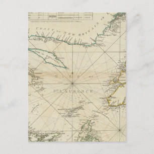 A Chart Of The Gulf Of St Lawrence Postcard