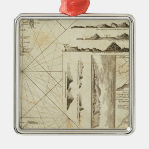 A chart of the Maderas and Canary Islands Metal Tree Decoration