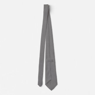 a check pattern tie with a chequerboard pattern
