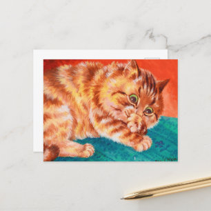 A Cheeky Kitten by Louis Wain Postcard