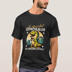 A cheerful dinosaur tail wagging joyfully T-Shirt