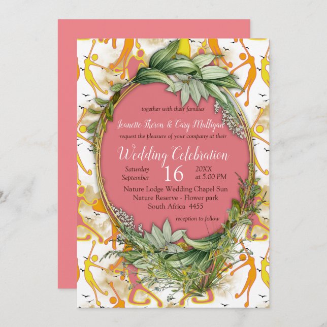 A Cheerful Optimism Celebration Invitation (Front/Back)