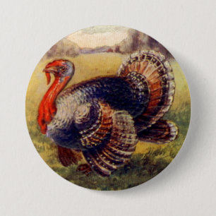 A Cheerful Thanksgiving to You Vintage Sticker 7.5 Cm Round Badge
