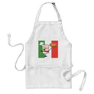 A Chef Holds Up Pizza Standard Apron