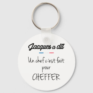 A chef is made to head key ring
