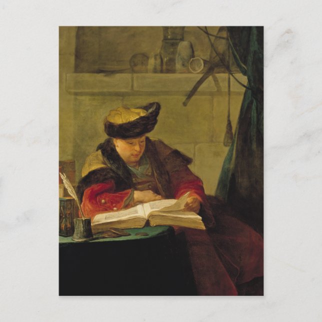 A Chemist in his Laboratory Postcard (Front)