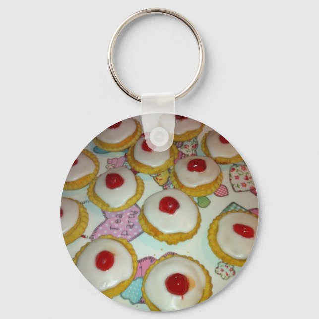 A Cherry Bakewell Tart Key Ring (Front)