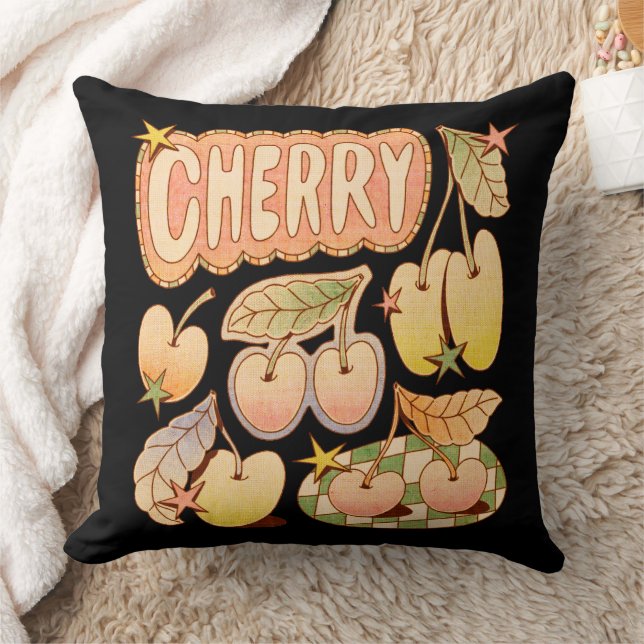 A Cherry / Cherry Illustrations Cushion (Blanket)