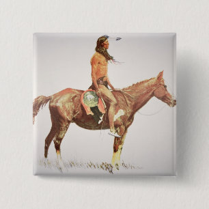 A Cheyenne Brave, 1901 (colour litho) 15 Cm Square Badge