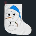 a chibi snowman   large christmas stocking<br><div class="desc">A chibi snowman</div>