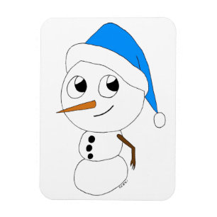 a chibi snowman magnet