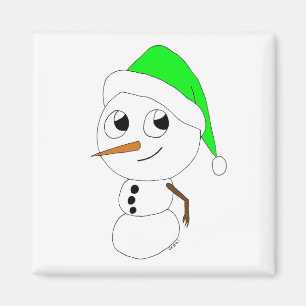 a chibi snowman    magnet