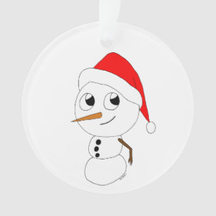 a chibi snowman ornament