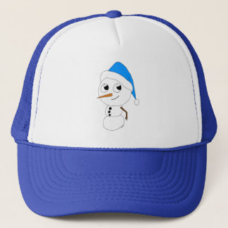 a chibi snowman   trucker hat