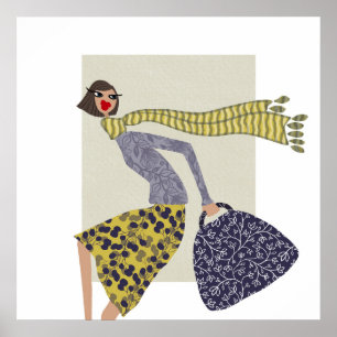 A Chic Day Glam Fashion Art Poster Miss Wendy