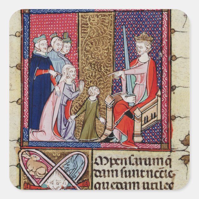 A Child and her Mother Appearing Square Sticker (Front)