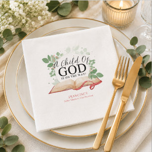 A Child of God Baby Shower Napkin