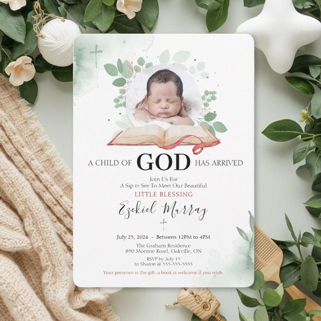 A Child Of God Sip And See Invitation (Creator Uploaded)