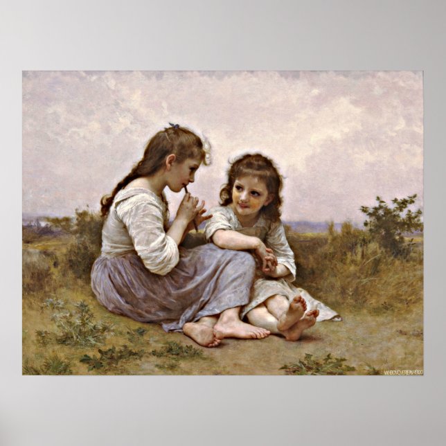 A Childhood Idyll, fine art painting, Poster (Front)