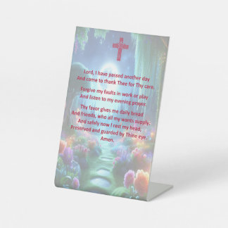 A child's Bedtime Prayer on a Pedestal Sign