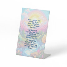 A Child's Morning Prayer on Pedestal Sign