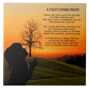 A CHILD'S PRAYER AT  SUNSET TILE
