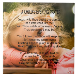 A CHILD'S PRAYER CERAMIC TILE