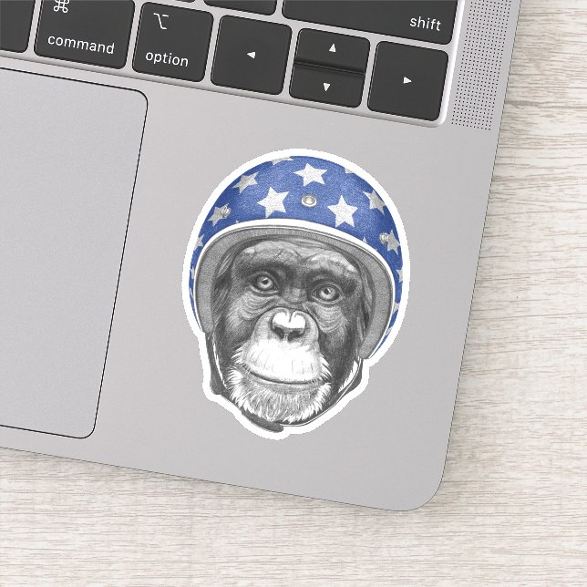 A Chimpanzee Motorcycle Rider (Detail)