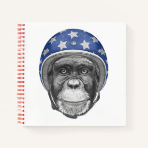 A Chimpanzee Motorcycle Rider Notebook