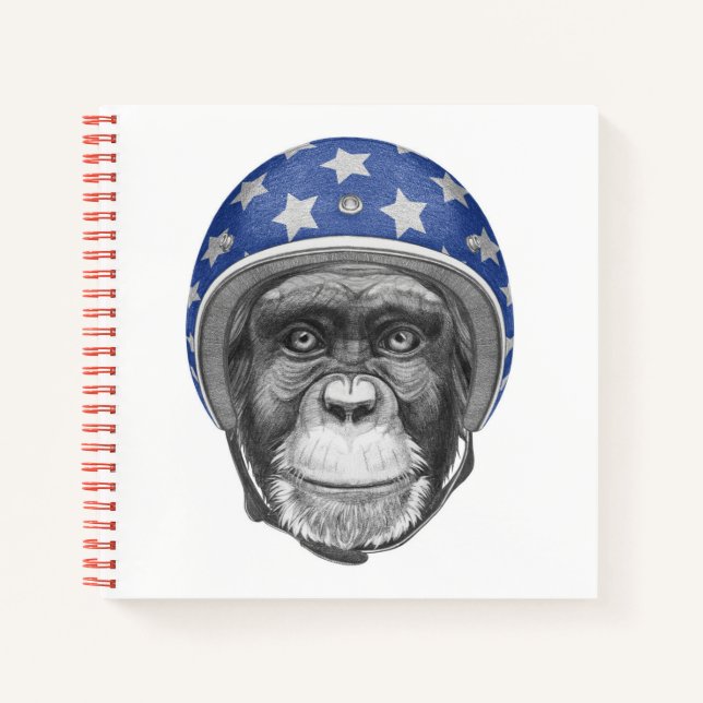 A Chimpanzee Motorcycle Rider Notebook (Front)