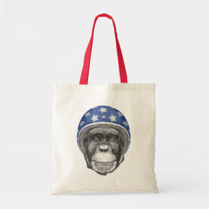 A Chimpanzee Motorcycle Rider Tote Bag