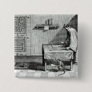 A Chinese Scribe 15 Cm Square Badge