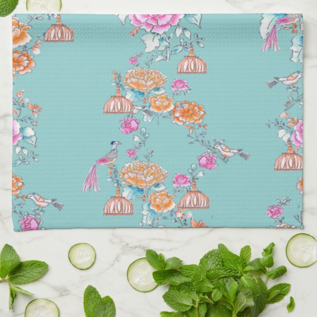 A Chinese tale wrapping paper  Tea Towel (Folded)